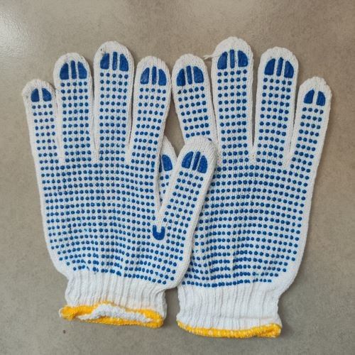 700g White Cotton Gloves Labour Protection Appliance Anti Slip